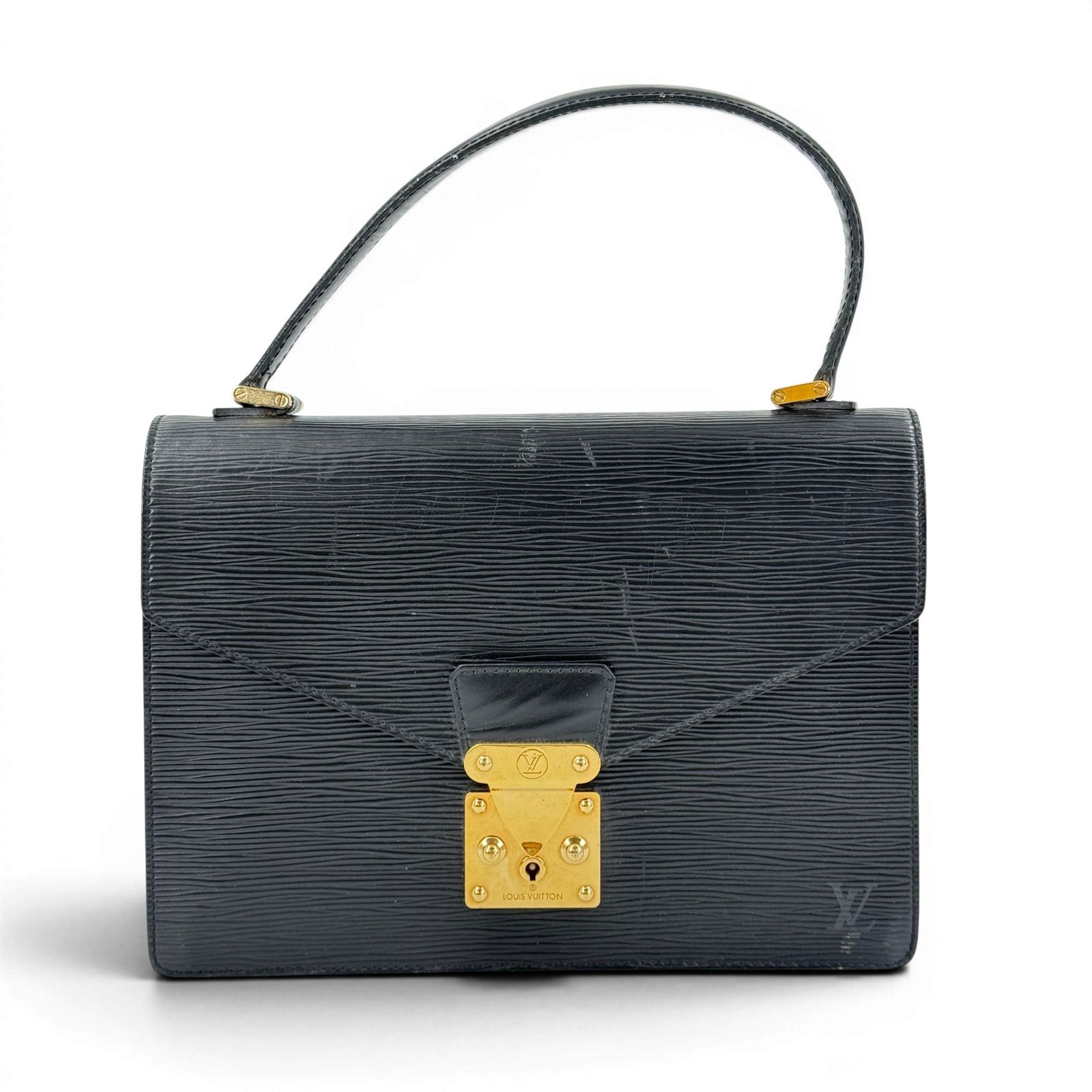 LOUIS VUITTON コンコルド エピレザー ノワール ブラック ハンドバッグ M52132