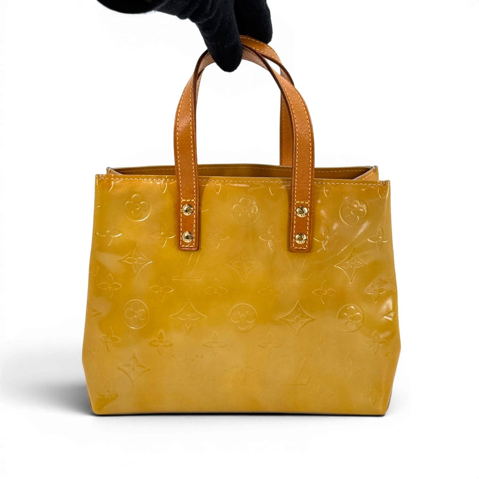 LOUIS VUITTON モノグラム・ヴェルニ リードPM トートバッグ ベージュ MI1001