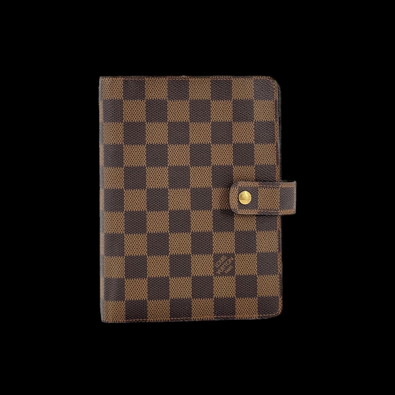 LOUIS VUITTON アジェンダMM ダミエ・エベヌ キャンバス ブラウン 手帳カバー R20240