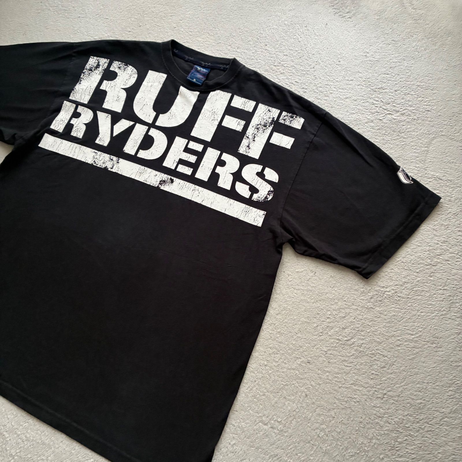 RUFF RYDERS ラフライダーズ ビッグプリントTシャツ 袖ロゴ XL