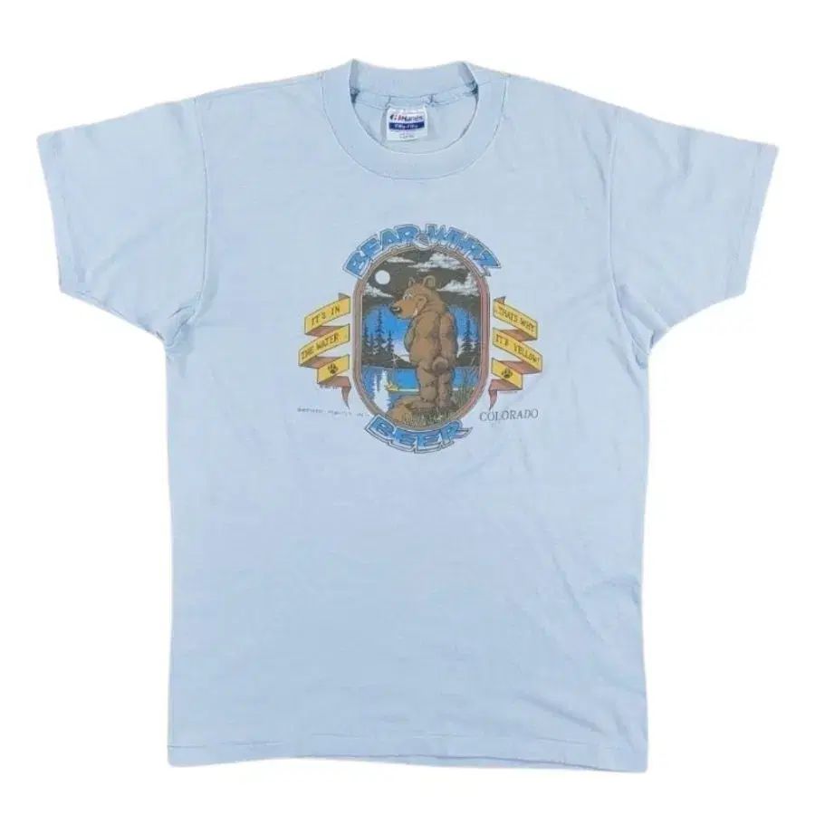 80年代 クマ ウィズ ビール 半袖 Tシャツ L