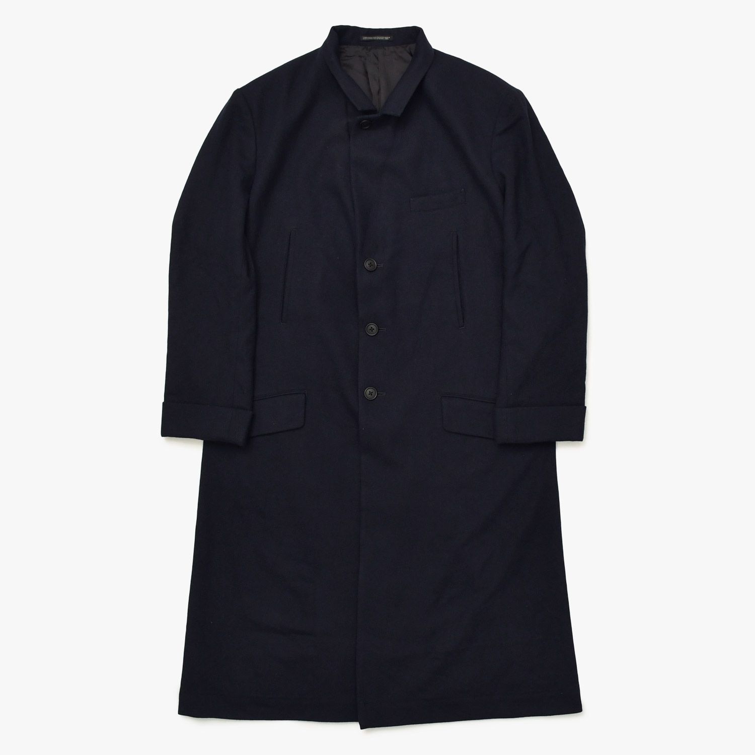 極美品 Y's for men ワイズフォーメン ヨウジヤマモト ウールギャバジン製ドクタージャケット チェスターコート アウター ブラック ウール MO-JO2-101 中古 4a002164