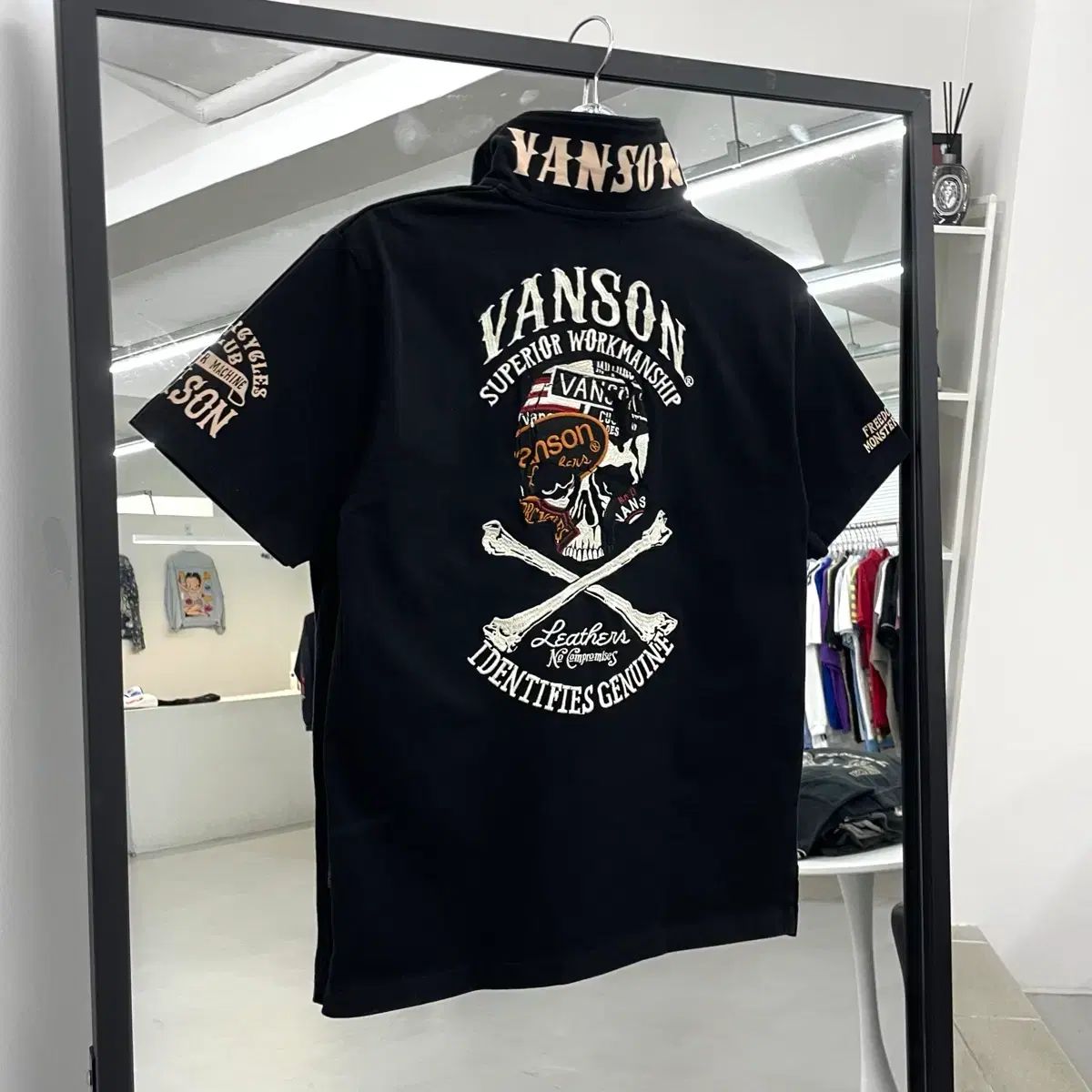 バンソン スカル ドクロ PK KARA Tシャツ ブラック
