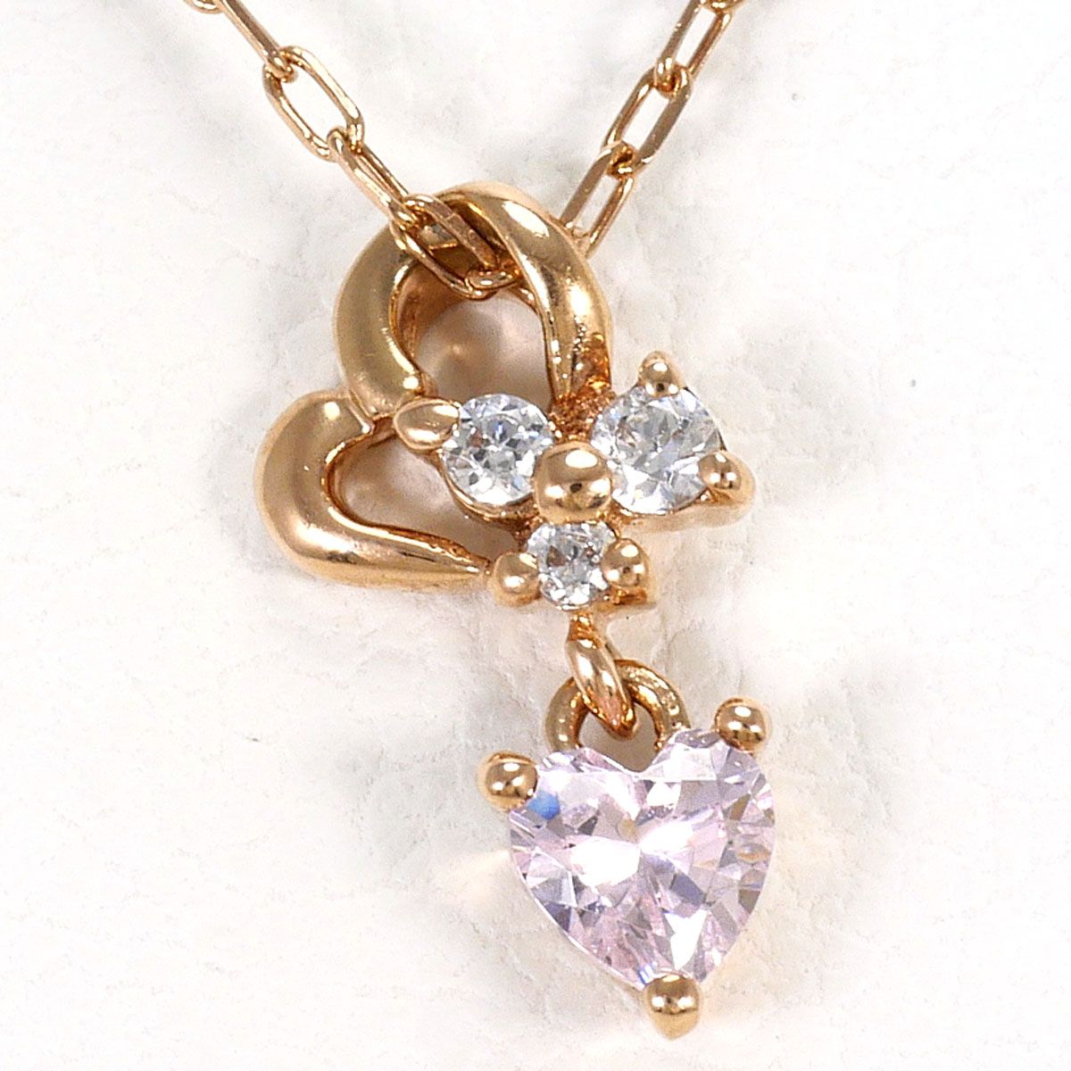 K10PG ネックレス ダイヤ 0.01 総重量約0.9g 約39cm 中古 美品 送料無料☆0315 ネックレス ダイヤモンド K10PG by 0.01CTの通販 3号