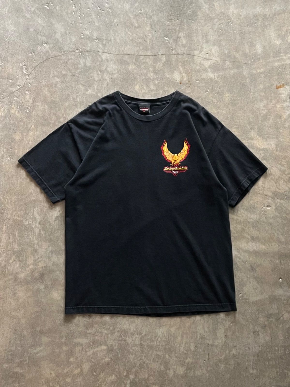 Harley-Davidson Cafe ラスベガス Tシャツ ファイヤーイーグル 黒　Made in U.S.A