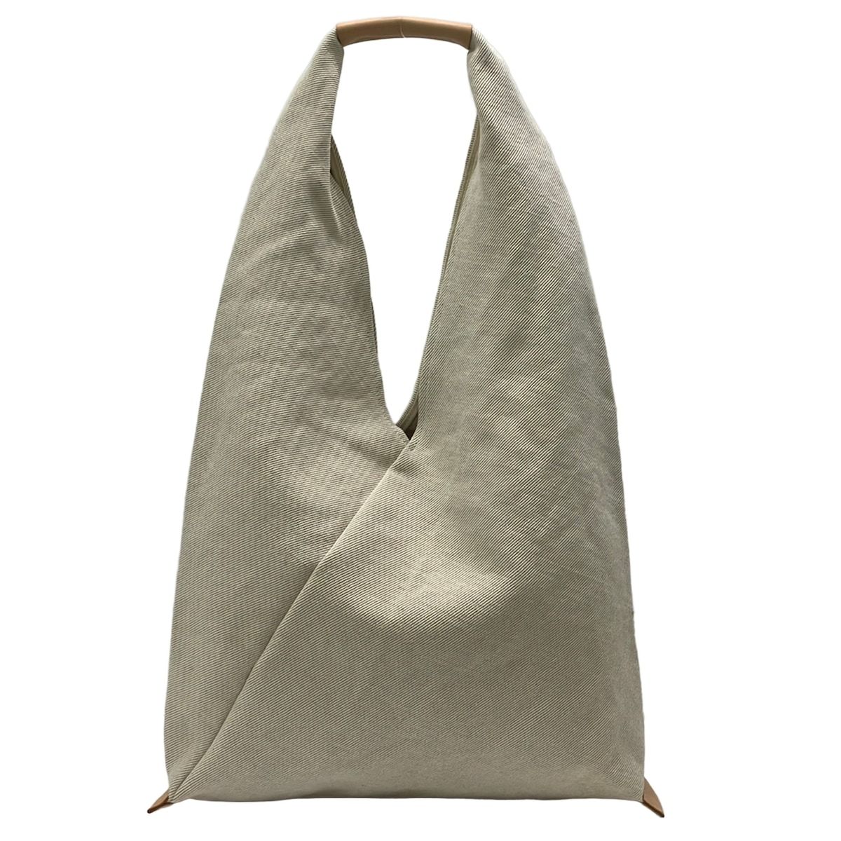 Hender Scheme(エンダースキーマ) ショルダーバッグ azuma bag big アイボリー×ライトブラウン コットン、レザー