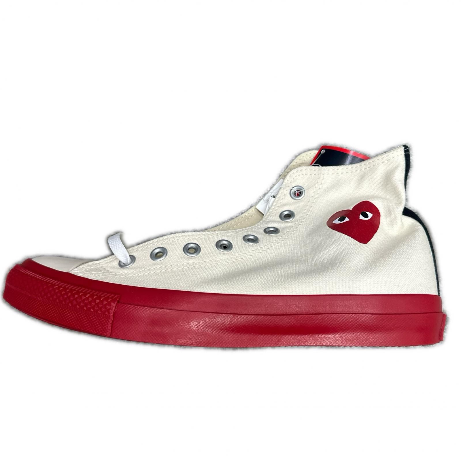 未使用 PLAY COMME des GARCONS  × CONVERSE CHUCK TAYLOR チャックテイラー ハイカットスニーカー プレイコムデギャルソン  × コンバース AZ-K121-001 ホワイト 26cm （2597M） 未使用 PLAY COMME des GARCONS × CONVERSE CHUCK TAYLOR チャック