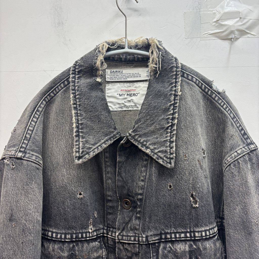 DAIRIKU ダイリク 24SS Damage Denim Jacket デニムジャケット 24SS D 