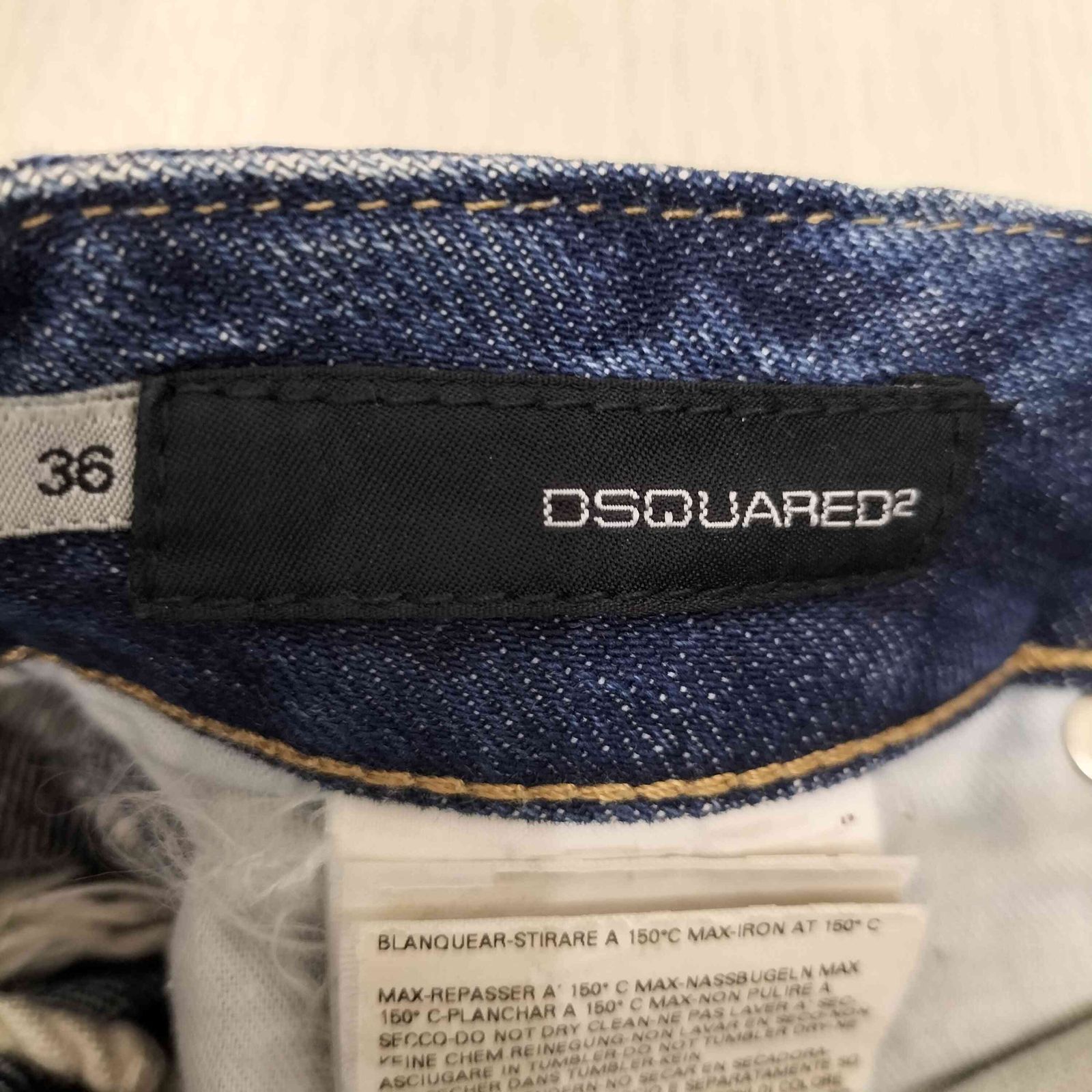 ディースクエアード DSQUARED2 七分丈 ペイント加工 クロップド 