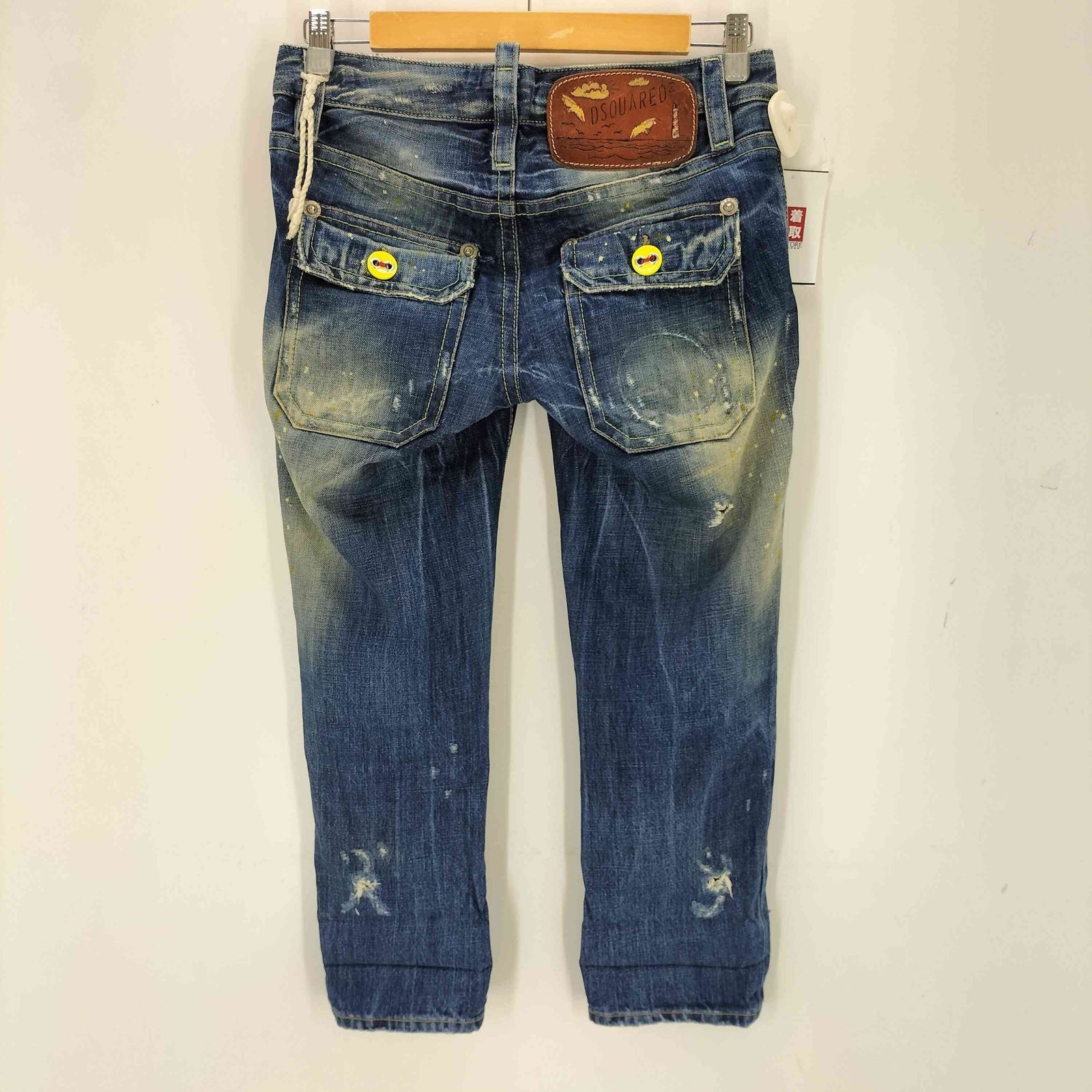 ディースクエアード DSQUARED2 七分丈 ペイント加工 クロップド