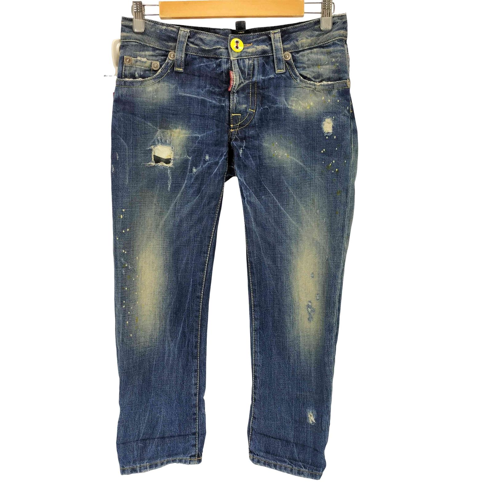 ディースクエアード DSQUARED2 七分丈 ペイント加工 クロップド 