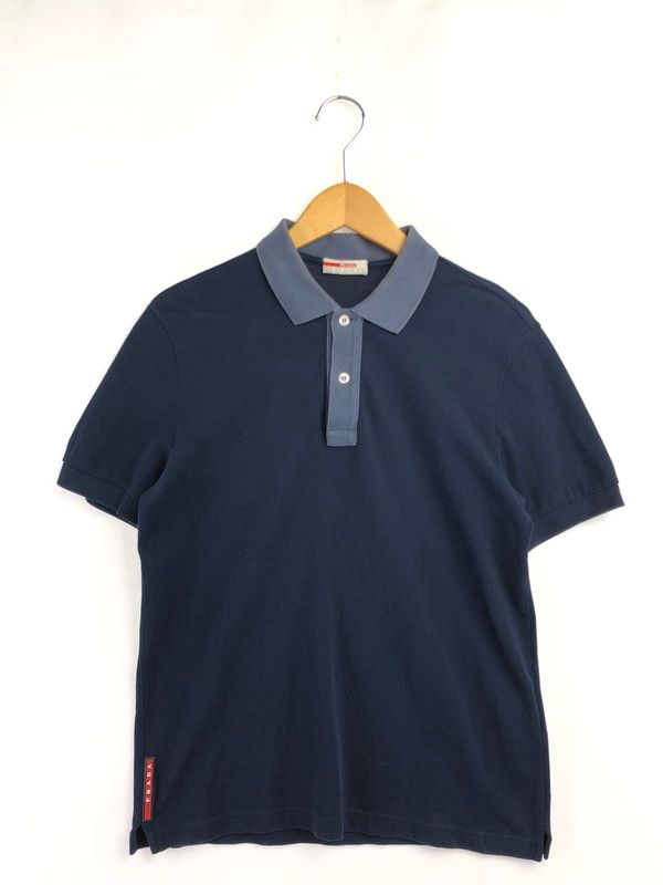現状渡し品】 PRADA SPORT プラダ スポーツ HALF ZIP COTTON POLO