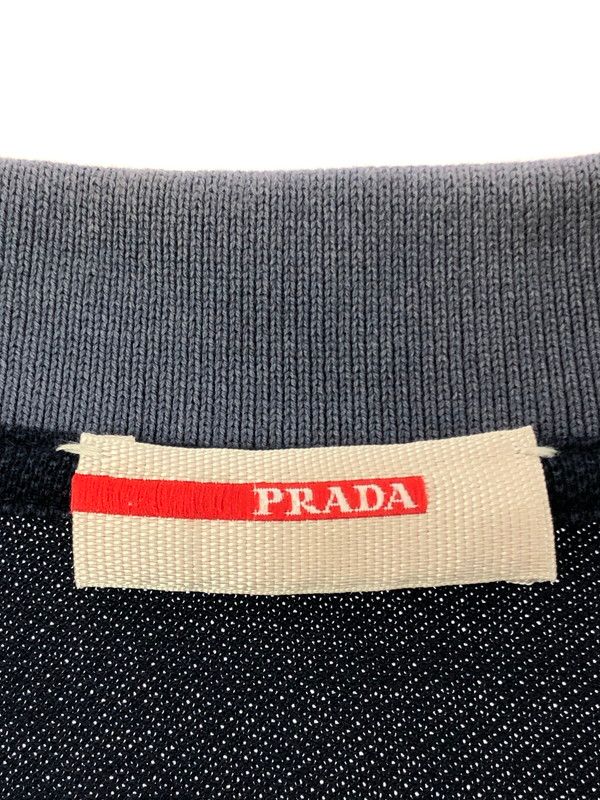 現状渡し品】 PRADA SPORT プラダ スポーツ HALF ZIP COTTON POLO
