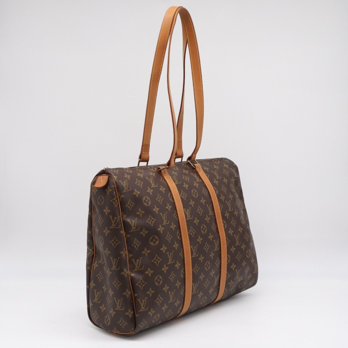★3日以内返品可★ LOUIS VUITTON ルイ・ヴィトン モノグラム フラネリー M51115 ハンドバッグ ブラウン コーティングキャンバス レザー メンズ