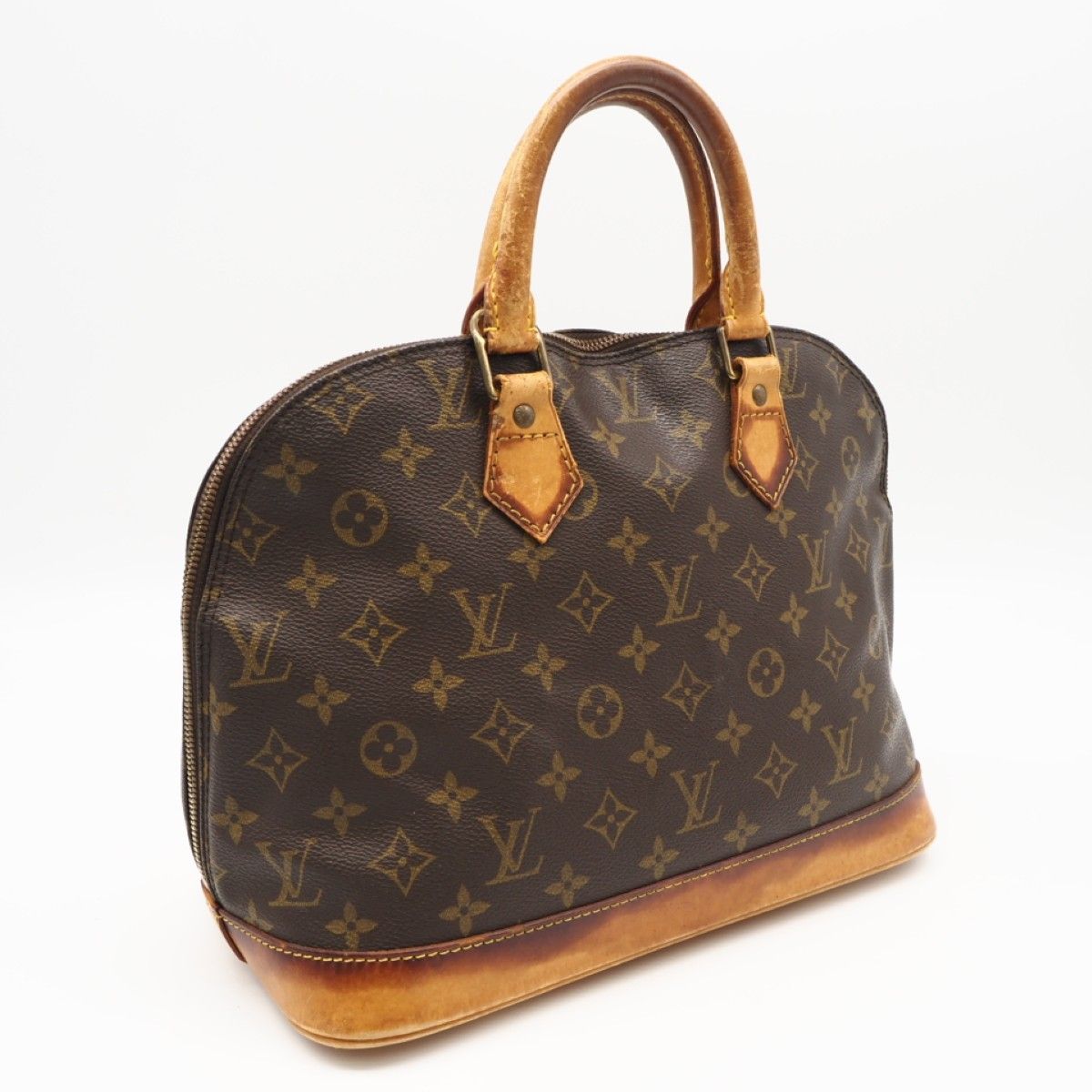 ★3日以内返品可★ LOUIS VUITTON ルイ・ヴィトン モノグラム キャンバス アルマPM M51130 ハンドバッグ ブラウン コーティングキャンバス レザー レディース