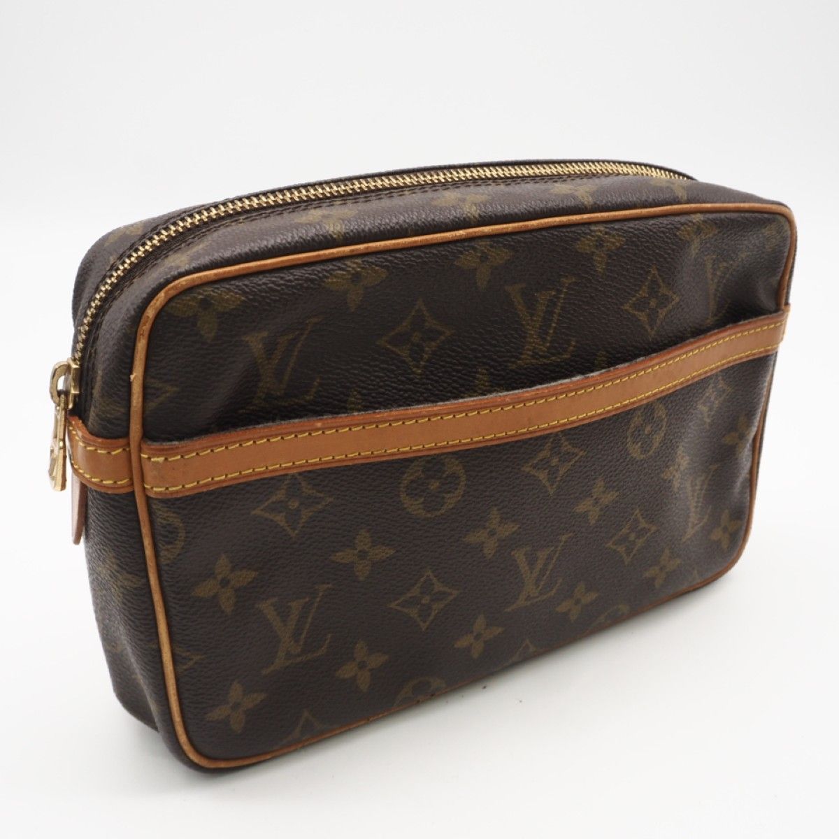 ★3日以内返品可★ LOUIS VUITTON ルイ・ヴィトン モノグラム コンピエーニュ23 M51847 ショルダーバッグ ブラウン コーティングキャンバス レザー メンズ