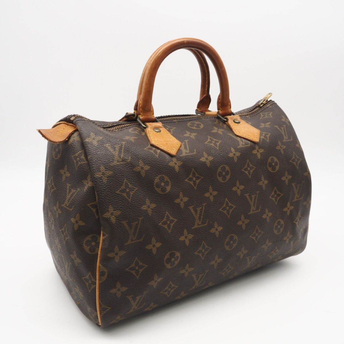 ★3日以内返品可★ LOUIS VUITTON ルイ・ヴィトン モノグラム スピーディ30 M41526 ハンドバッグ ブラック コーティングキャンバス レザー レディース