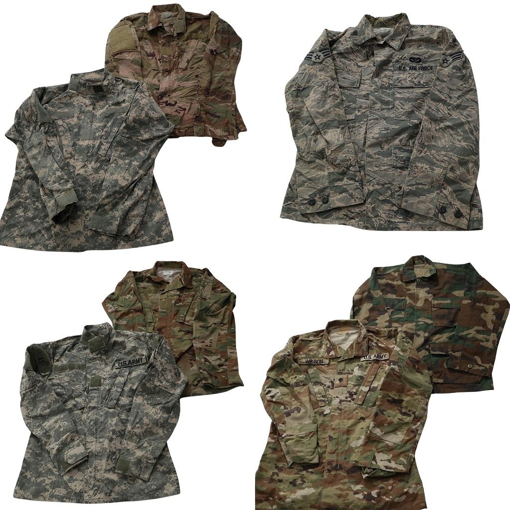古着卸 まとめ売り 米軍実物・民間MIX ミリタリー フィールドジャケット 7枚セット ( メンズ XS/S/33/34 ) ウッドランド 中古 古着 NF0998