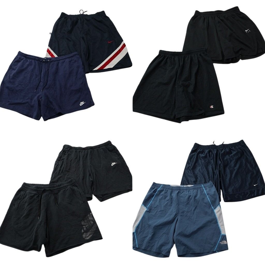 古着卸 まとめ売り ブランドMIX ショートパンツ 8枚セット ( メンズ 2XL ) ノースフェイス ナイキ チャンピオン 中古 古着 NF1041