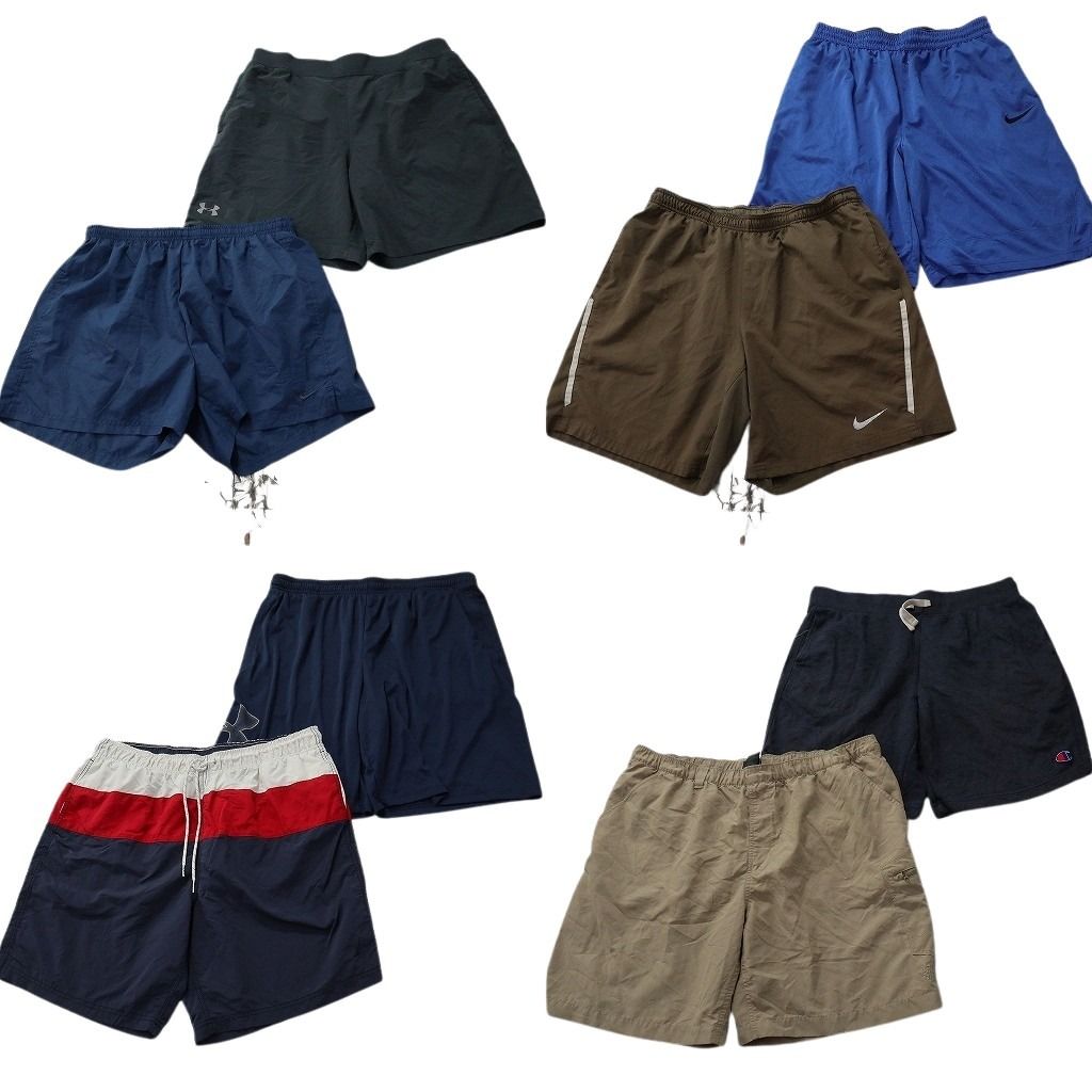 古着卸 まとめ ブランドMIX ショートパンツ 8枚セット ( メンズ XL ) ノースフェイス ノーティカ チャンピオン ナイキ 中古 古着 NF1042
