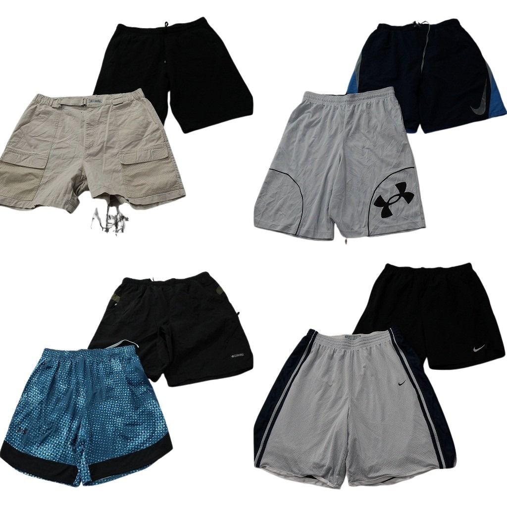 古着卸 まとめ売り ブランドMIX ショートパンツ 8枚セット ( メンズ L ) プーマ ナイキ コロンビア 中古 古着 NF1044