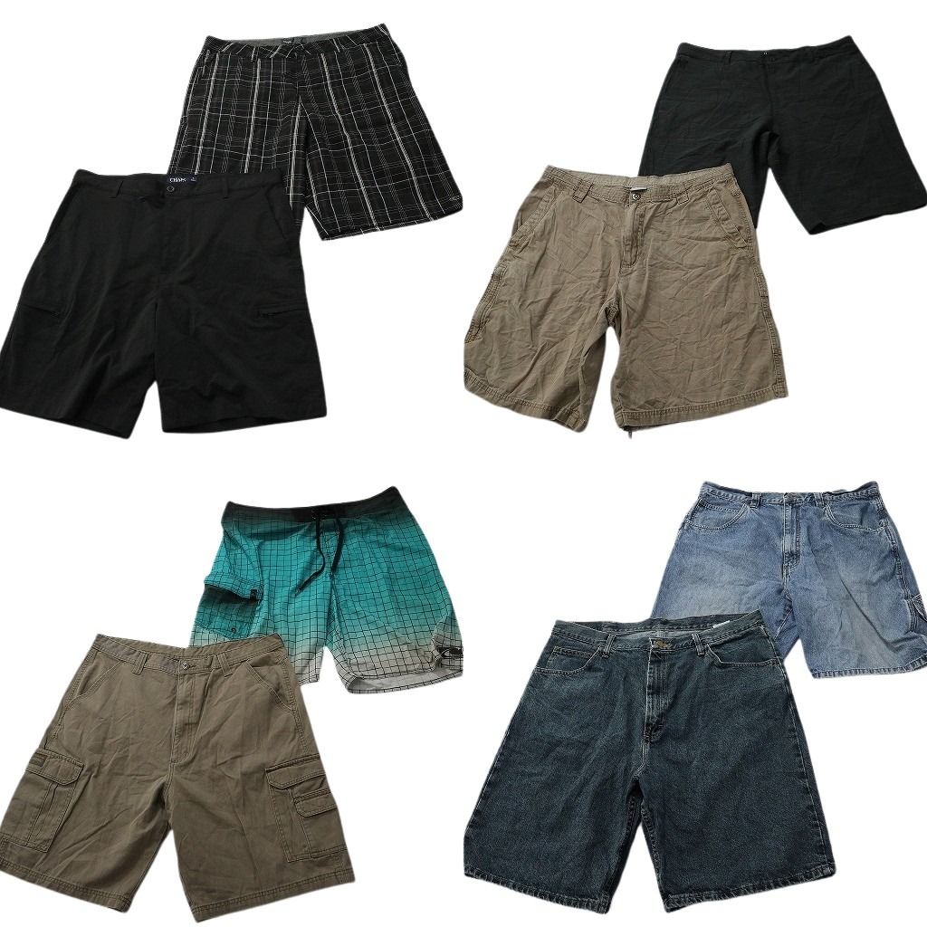 古着卸 まとめ売り ブランドMIX ショートパンツ 8枚セット ( メンズ 38 ) コロンビア ラングラー 中古 古着 NF1049
