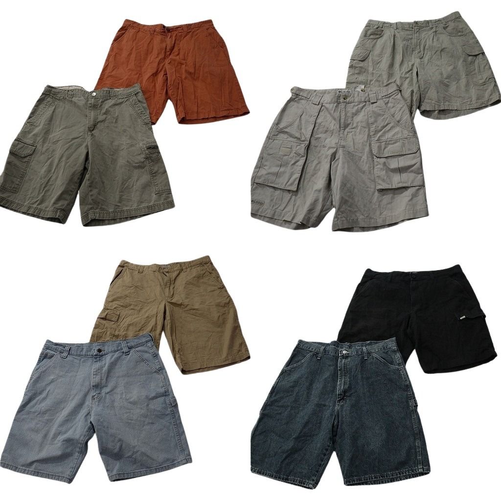 古着卸 まとめ売り ブランドMIX ショートパンツ 8枚セット ( メンズ 36 ) コロンビア トミー ラングラー 中古 古着 NF1051