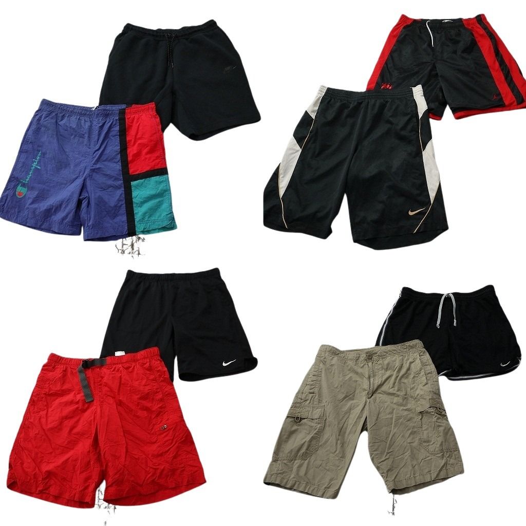 古着卸 まとめ売り ブランドMIX ショートパンツ 8枚セット ( メンズ M ) コロンビア ナイキ チャンピオン 中古 古着 NF1060