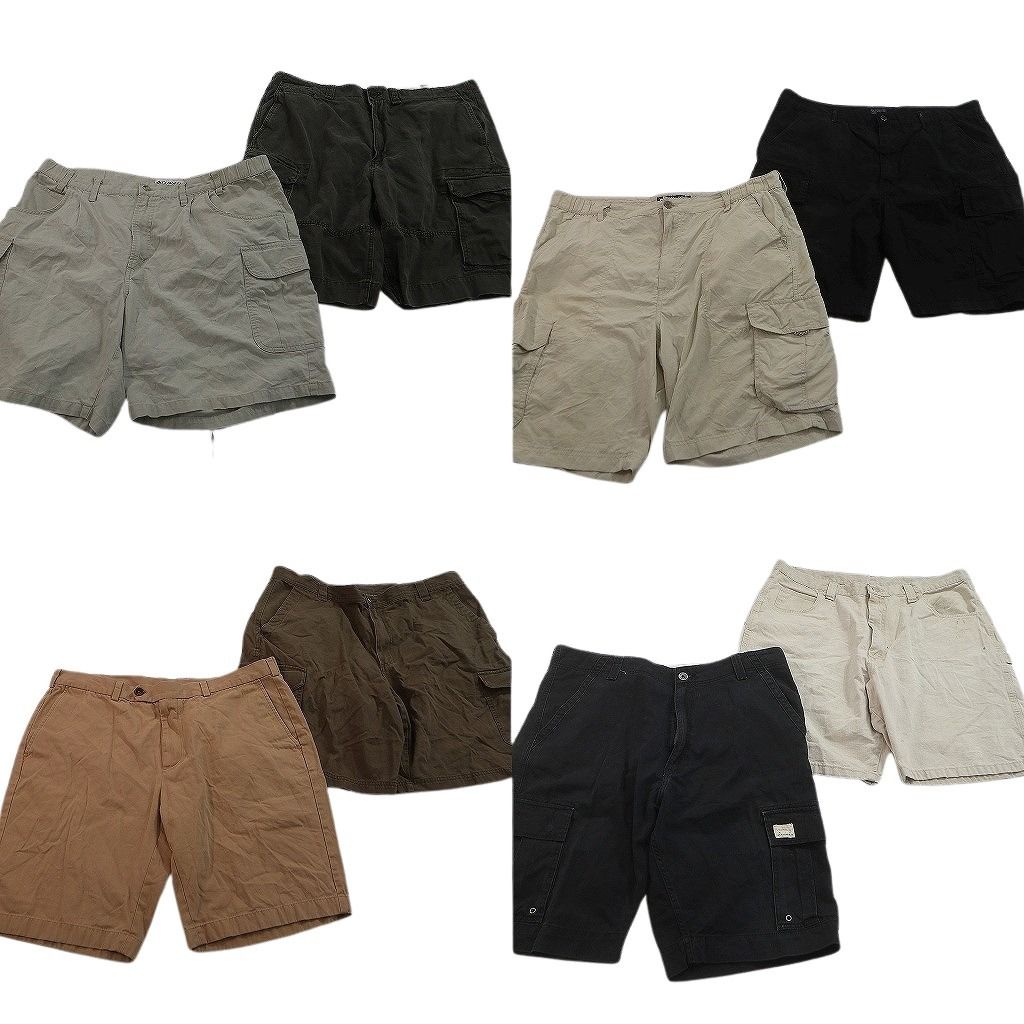古着卸 まとめ売り ブランドMIX ショートパンツ 8枚セット ( メンズ 38 ) コロンビア リーバイス ラングラー ブルックス 中古 古着 NF1095