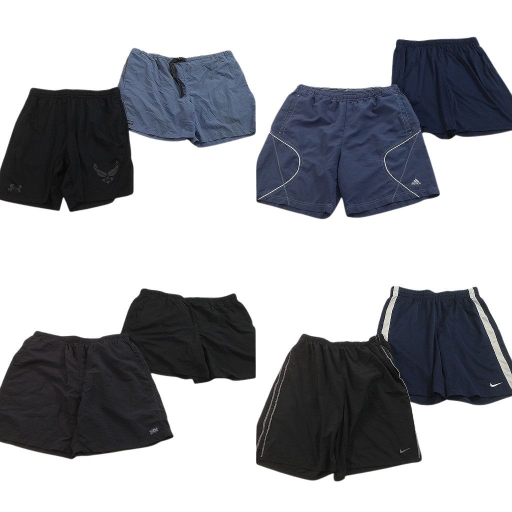古着卸 まとめ売り ブランドMIX ショートパンツ 8枚セット ( メンズ L ) コロンビア ナイキ エルエルビーン 中古 古着 NF1099