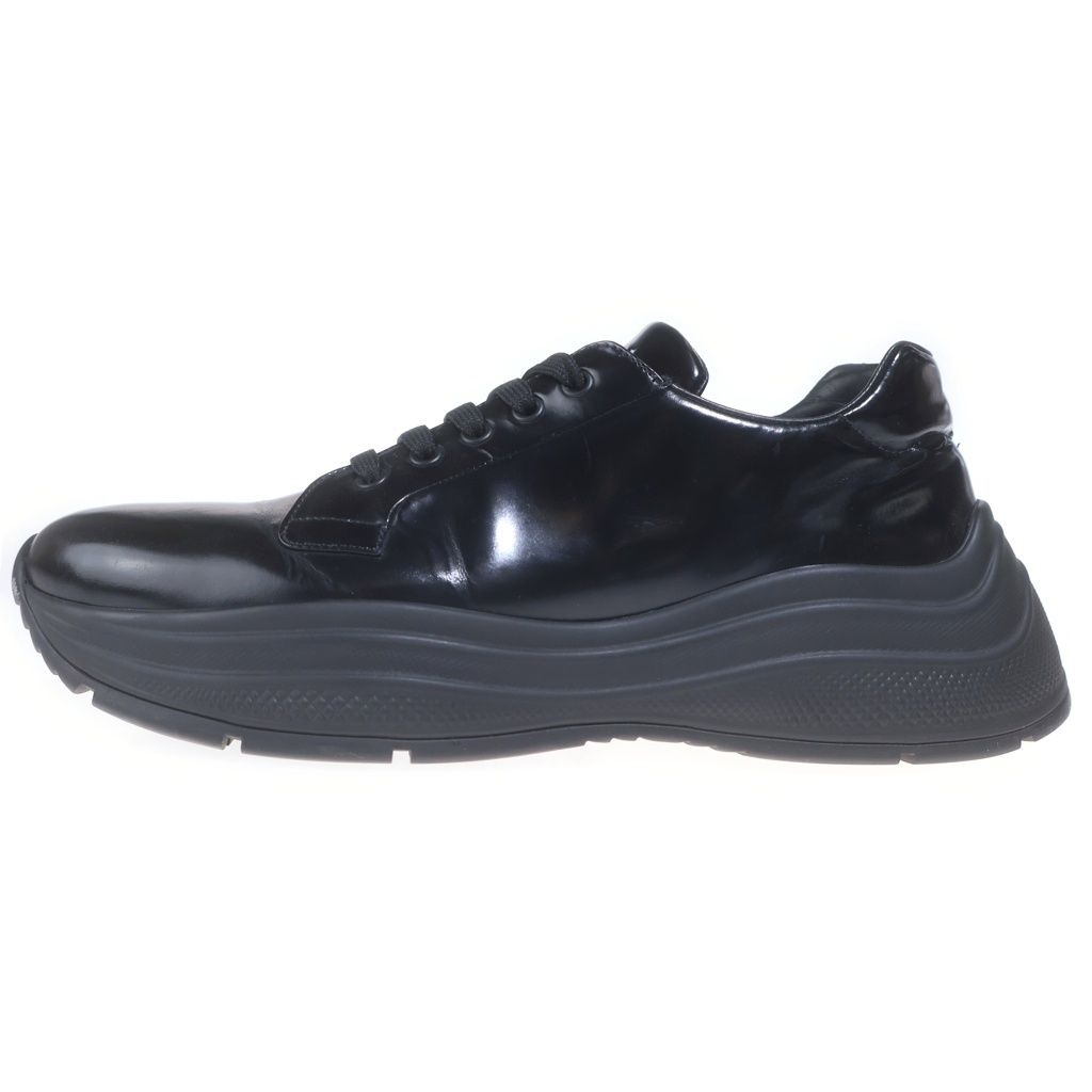 PRADA (プラダ) 19AW ブラッシュドレザー ローカットスニーカー ブラック