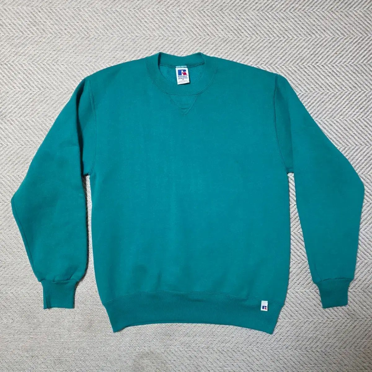 USA製 ラッセルアスレチック スウェットTシャツ - アクアブルー M