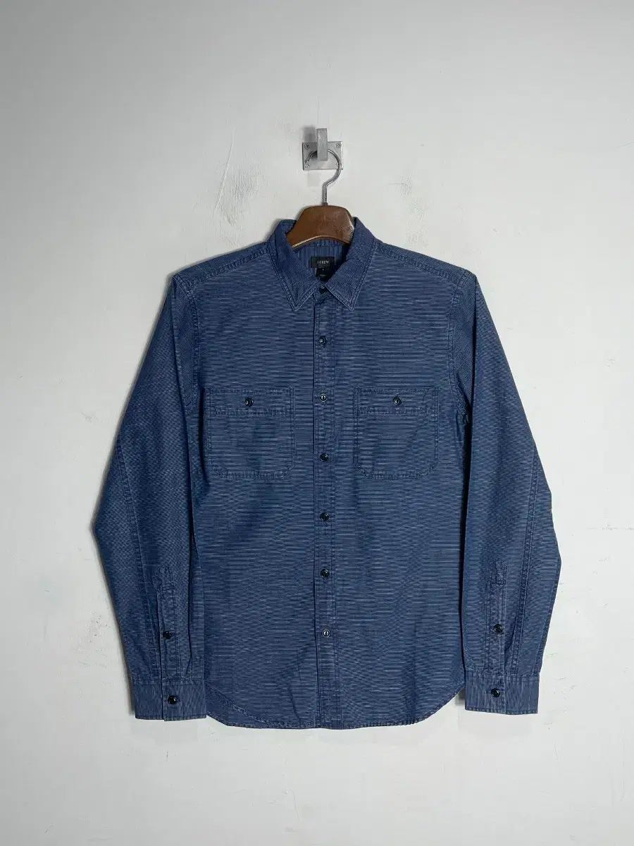 J Crew ストライプ シャツ ブルー