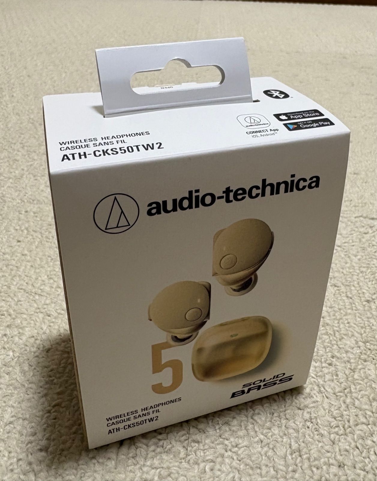 【新品・未使用】オーディオテクニカ 完全ワイヤレスイヤホン (ATH-CKS50TW2 BG)
