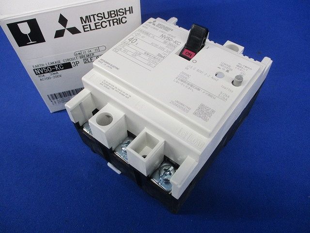 漏電ブレーカ 3P40A30mA AC100-200V NV50-KC3P40A30mA