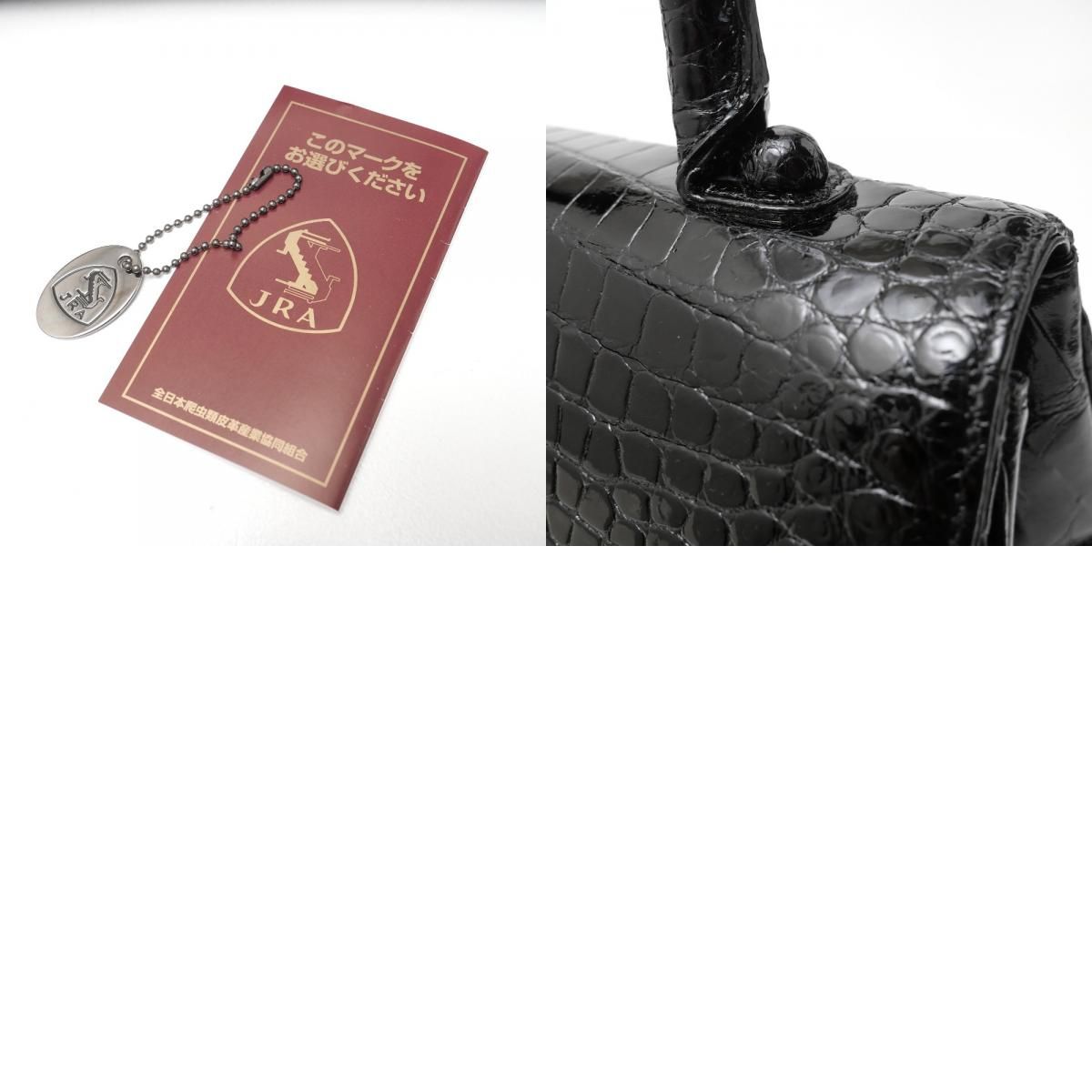 CROCODILE クロコダイル ハンドバッグ JRA認定 シャイニングクロコ クロコダイルレザー 本ワニ革 ブランド古着【中古】20260605/RA9548