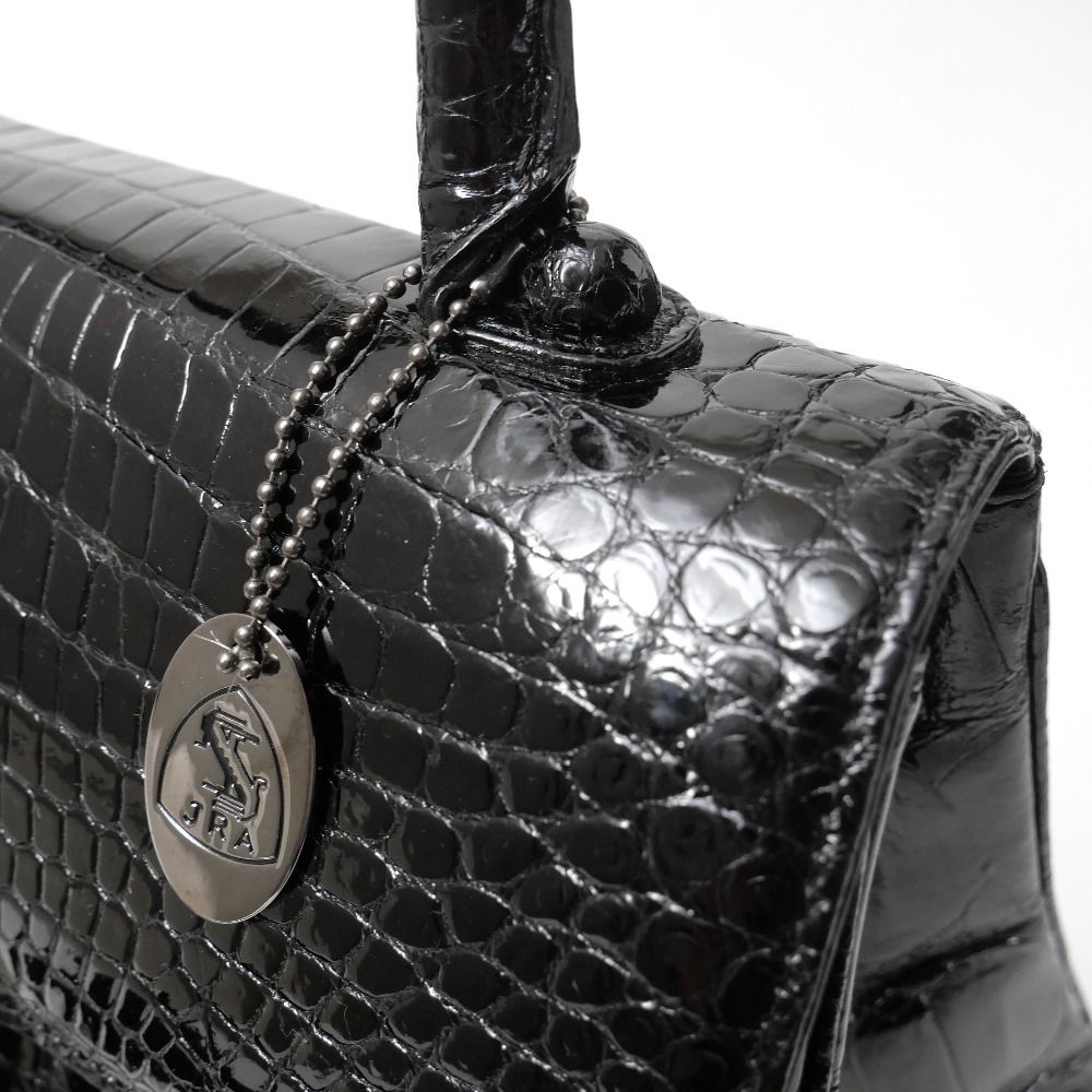CROCODILE クロコダイル ハンドバッグ JRA認定 シャイニングクロコ クロコダイルレザー 本ワニ革 ブランド古着【中古】20260605/RA9548