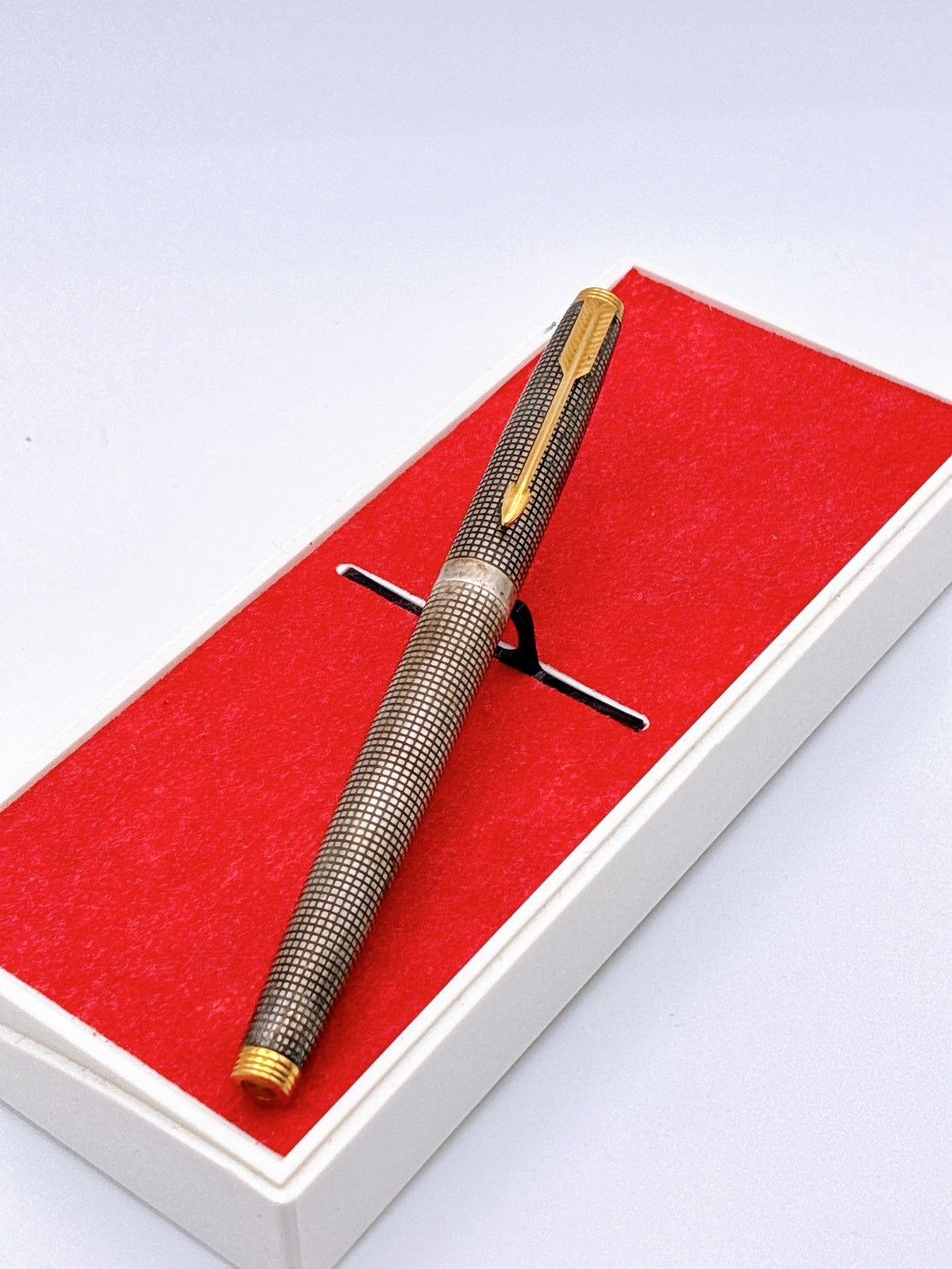PARKER/パーカー 万年筆 585/14K STERLING SILVER/スターリングシルバー シルバー/ゴールド ヴィンテージ アンティーク 昭和レトロ FC-rel035