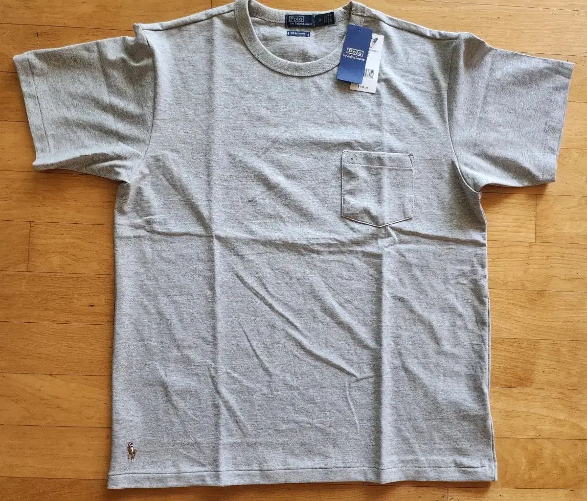 新品 ポロラルフローレン BIGフィット ジャージ ポケット 半袖Tシャツ グレー M