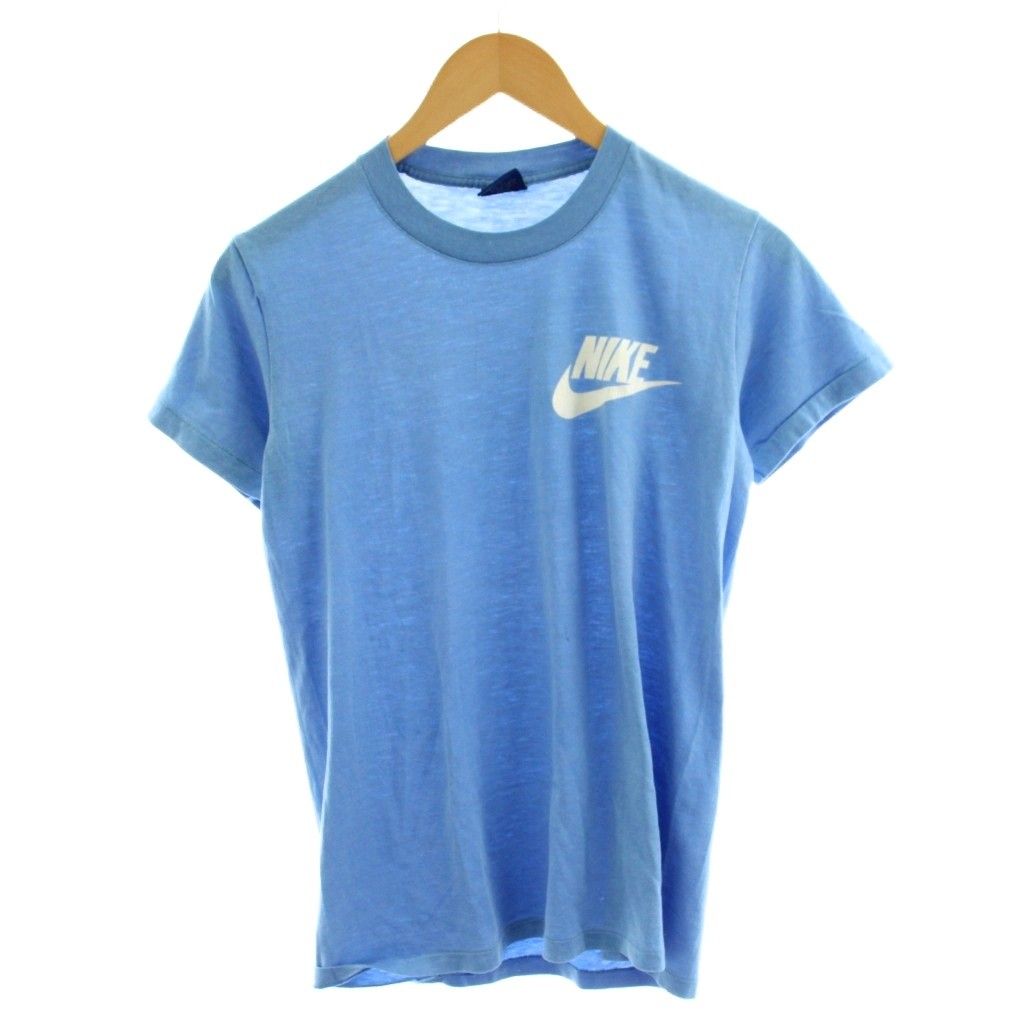 ナイキ NIKE 80S Tシャツ カットソー 半袖 ロゴ S 青 ブルー /AN72