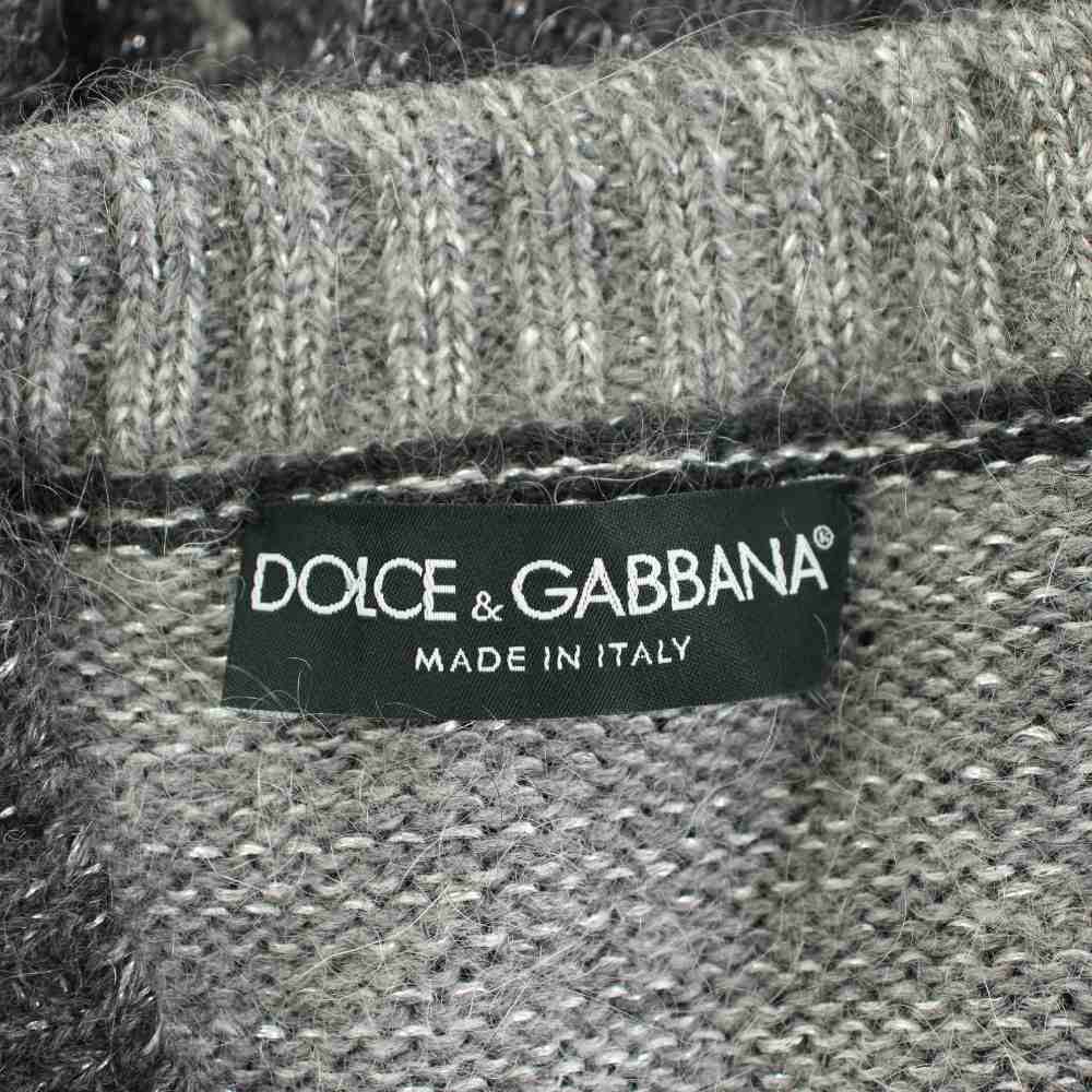 ドルチェ&ガッバーナ ドルガバ DOLCE&GABBANA ニット セーター 長袖 星柄 グレー /AN71