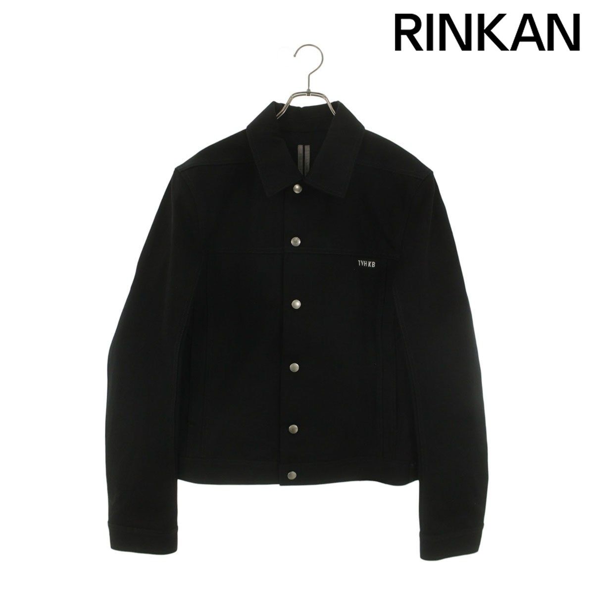 リックオウエンス 23AW RN02C4758-HBLKP5 SSENSE バックロゴデニムジャケット メンズ L