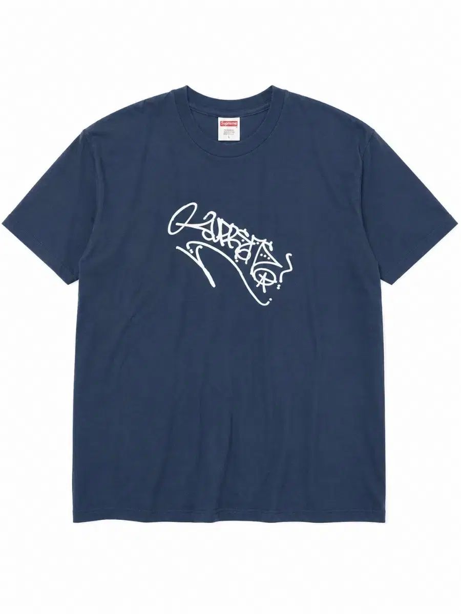 シュプリーム 半袖Tシャツ ネイビー M