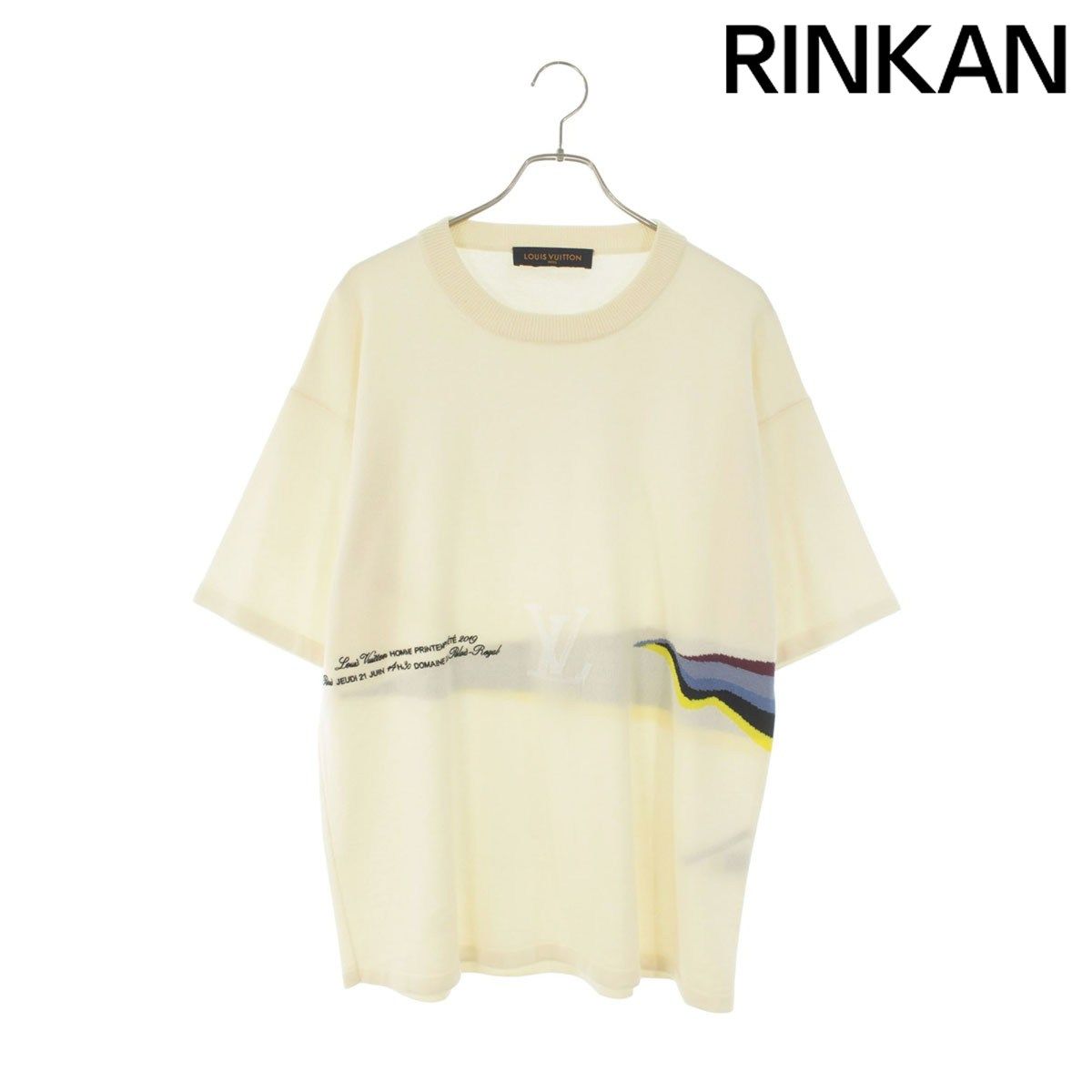 ルイヴィトン HGN75WLZM ロゴジャガードカシミヤショートスリーブニット メンズ L