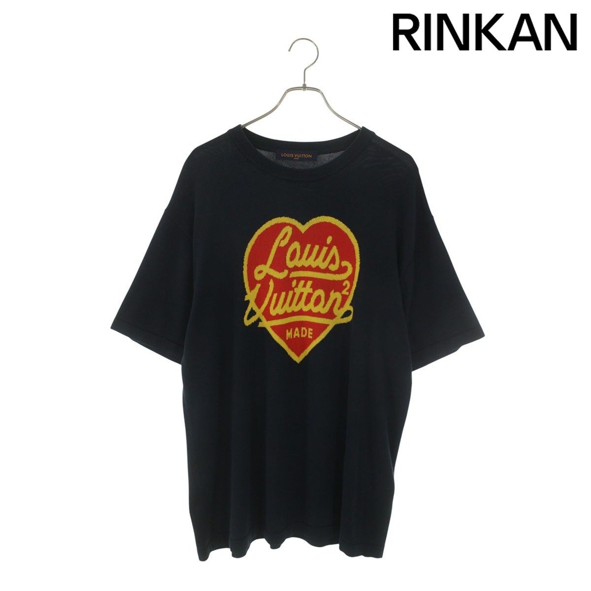 ルイヴィトン RM221M JN5 HMN01W インタルシアハートロゴニットTシャツ メンズ XL