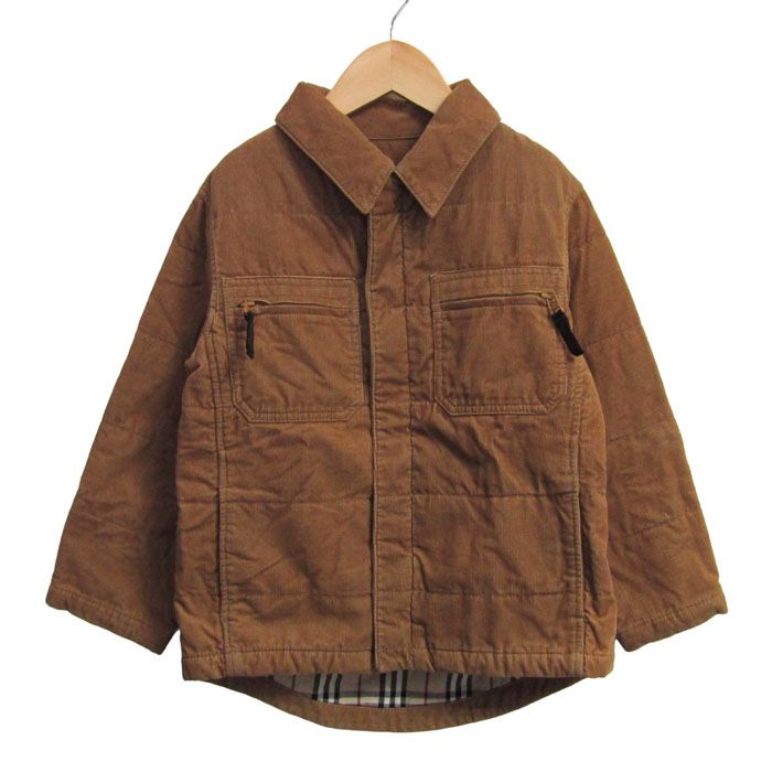 バーバリーロンドン カバーオール ジャケット アウター ノバチェック キッズ 男の子用 120Aサイズ ブラウン BURBERRY LONDON 【中古】