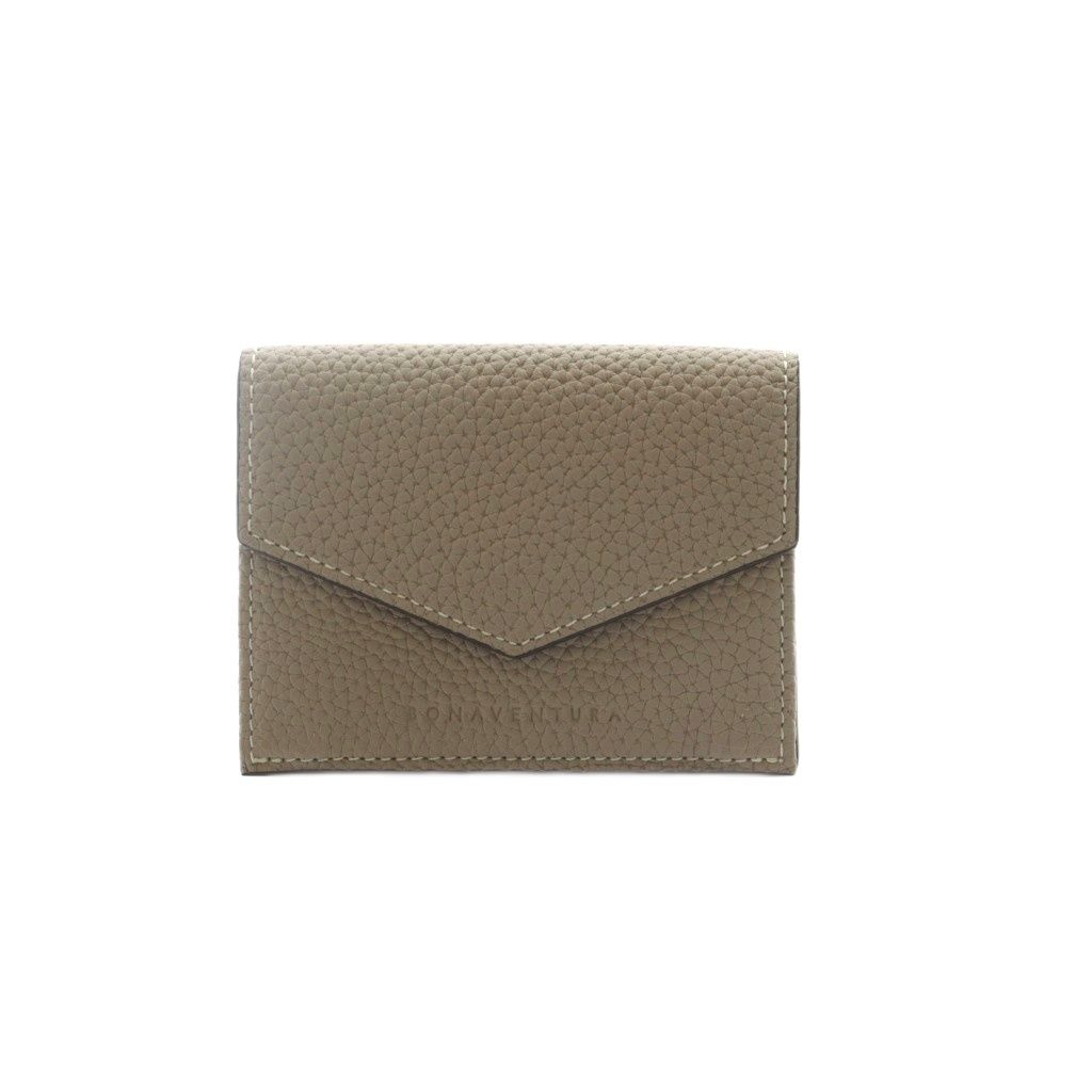 ボナベンチュラ BONAVENTURA コンパクトウォレット 三つ折り財布 レザー グレージュ ピンク /BB ■OS ▲H