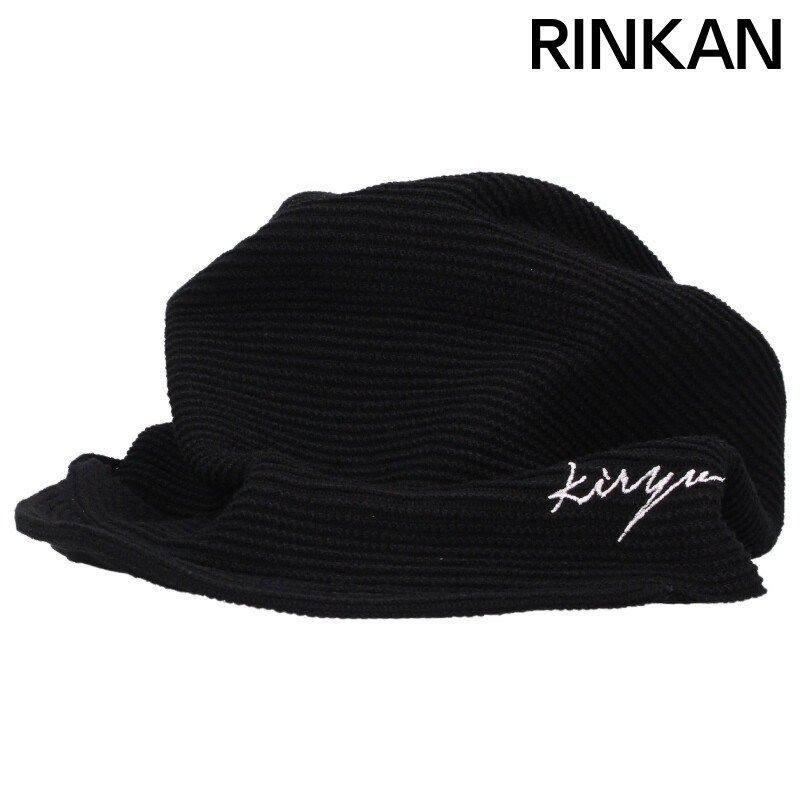 【未使用】kiryuyrik キリュウキリュウ 帽子 キャスケット ロゴ刺繍 黒 キリュウキリュウ KK-HAT15-173kiryu ロゴ刺繍キャスケット帽子 メンズ