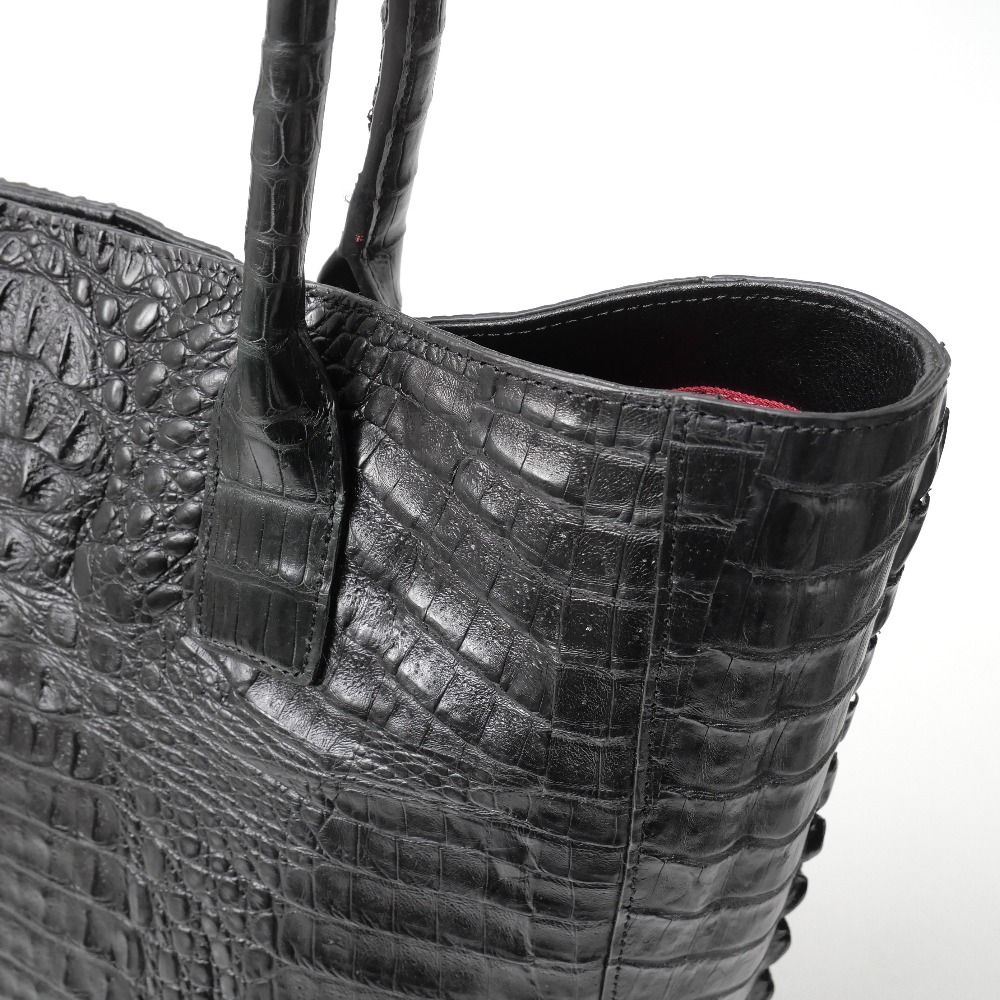 □美品□CROCODILE クロコダイル トートバッグ マットクロコ