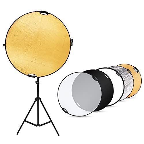 【新品】Selens 撮影用 5-IN-1丸レフ板80cm+リフレクターホルダー+2Mライトスタンド 撮影スタジオキット レフ板 スタンド 伸縮可能ブームアーム 360°回転可能 ホルダー長さ66~180cm スタンド高さ70~200cm 各 7b850856